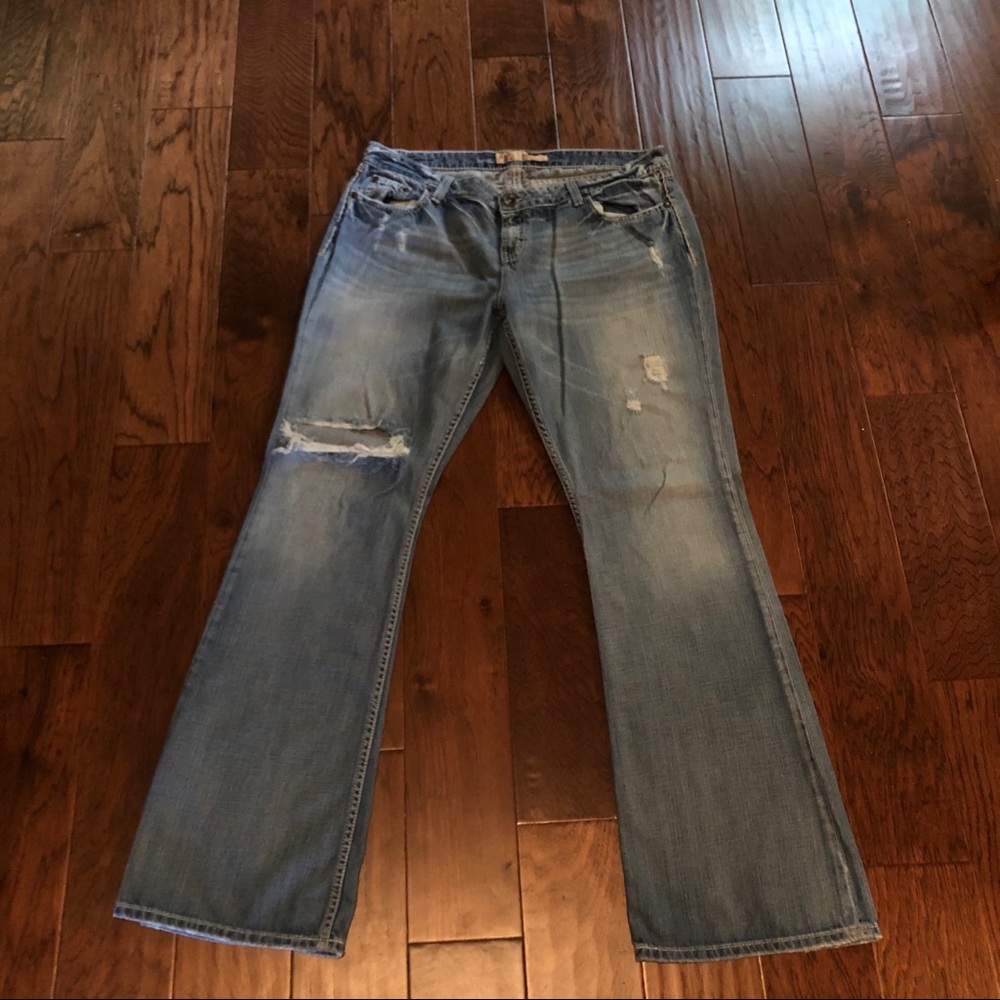 BKE 36x35 1/2 Destructed Jeans